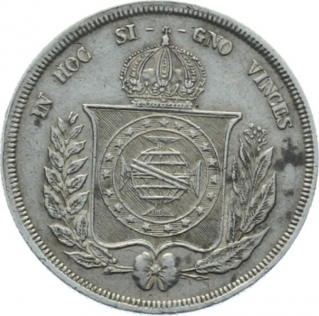 Brasilien 500 Reis 1860 - Pedro II.